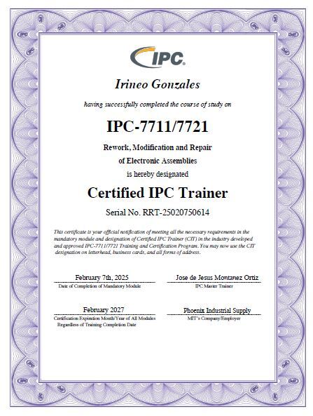 Certified IPC Trainer